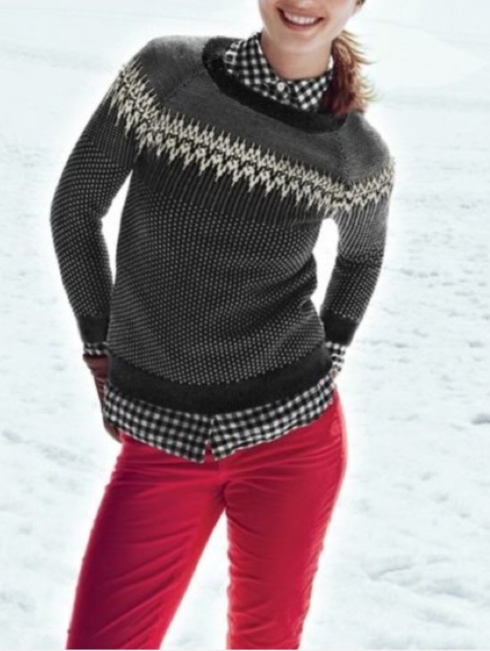 J. Crew 100% Merino Wool Fair Isle Sweater Pullover Sz.S